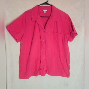 Vintage White Stag Short Sleeve Button-Down Camp Shirt Women's Size XXL(20) Gera